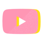 Stylized illustration of the youtube play button logo.