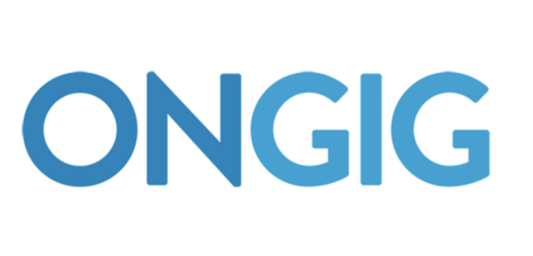 Blue logo with the word "ongig" in capital letters.