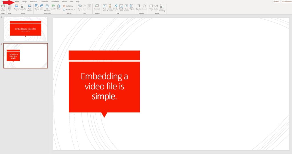 how to embed a video in powerpoint