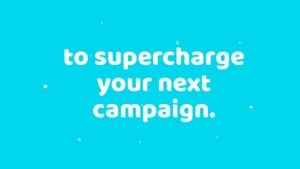 Text on a blue background: "Use Biteable video maker to supercharge your next campaign.