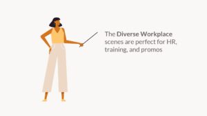 Diverse Workplace Scenes | Animated Video Templates | Biteable