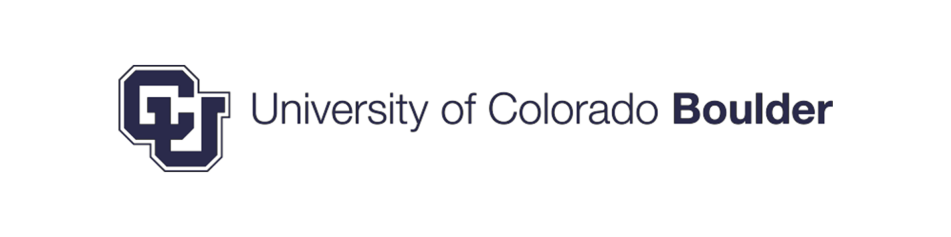 The University of Colorado Boulder logo with the initials "CU" in a stylized format next to the text "University of Colorado Boulder.