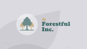 Logo of Forestful Inc. featuring a stylized tree illustration next to the company name in green and gold text on a light background.