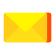 Yellow and red envelope icon.